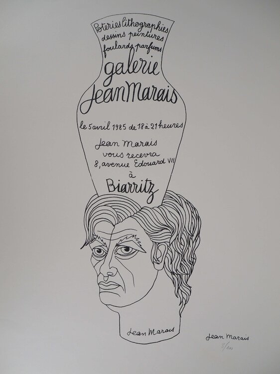 Homme à la poterie (Exposition, galerie à Biarritz) Jean Marais