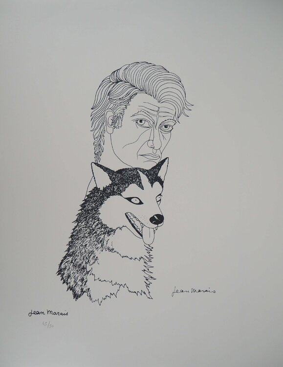 Autoportrait au Husky Jean Marais