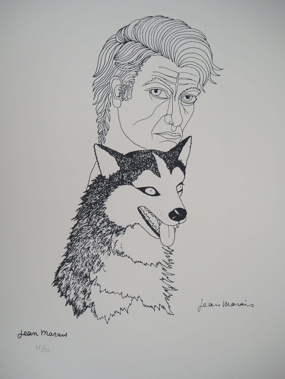 Autoportrait au Husky Jean Marais