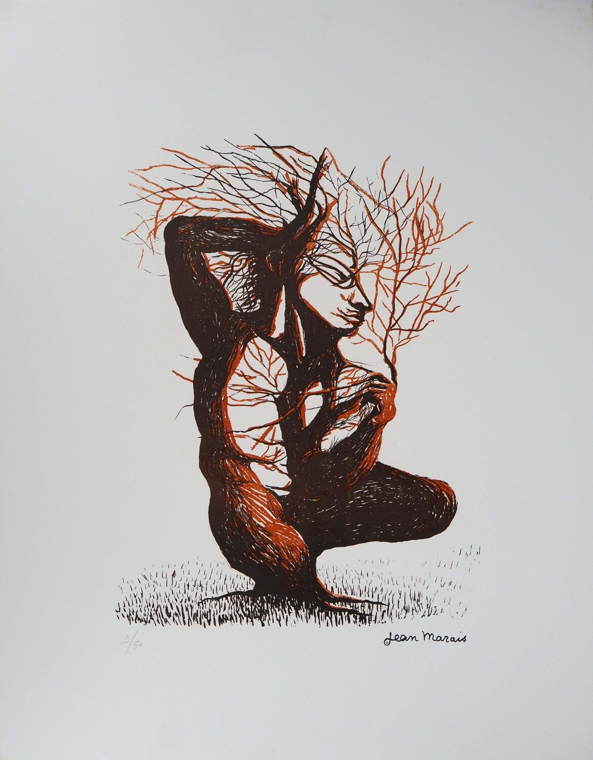 L'homme arbre Jean Marais Print for sale