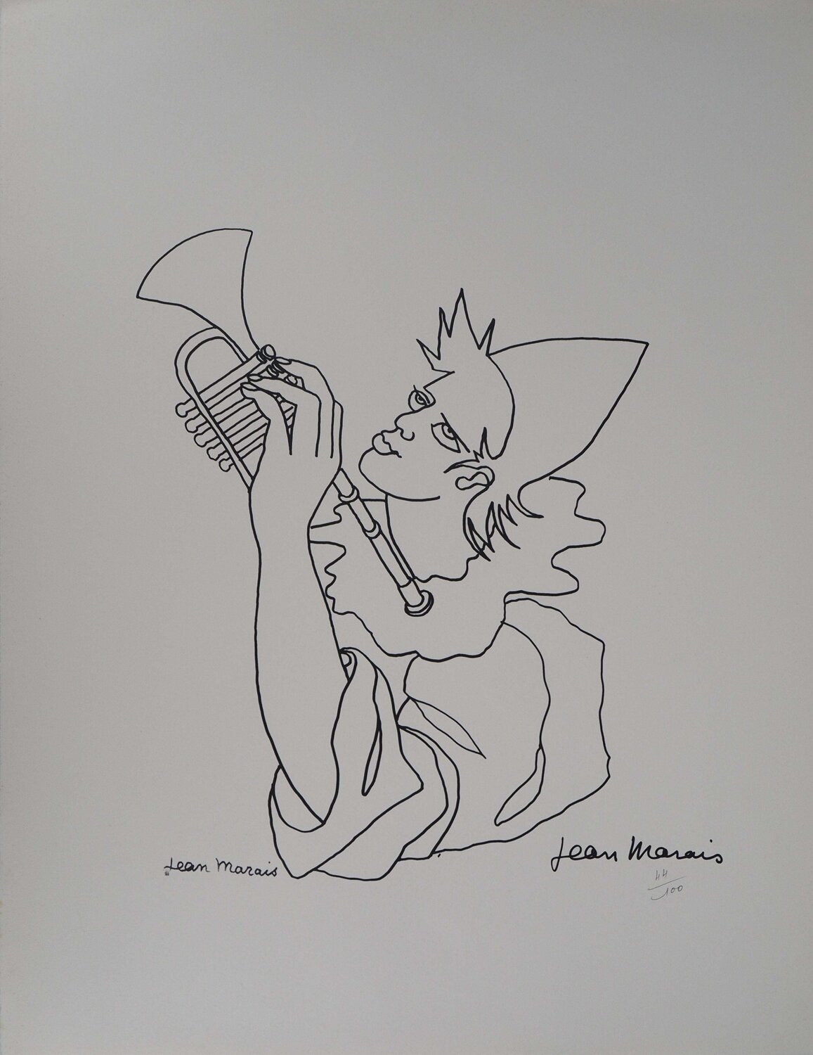 Le Clown musicien Jean Marais Druck zu verkaufen
