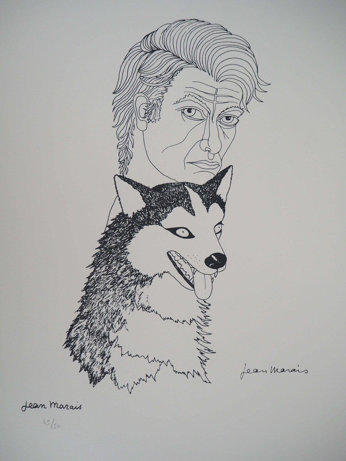 Autoportrait au Husky Jean Marais