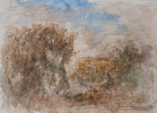 Vue d'un pont à travers les arbres Gilbert Pastor