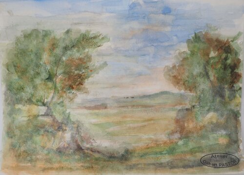 Vision d'Automne en Montagne van Gilbert Pastor, Werk op papier te koop op Singulart