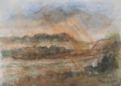 Rayons du soleil traversant les nuages Gilbert Pastor