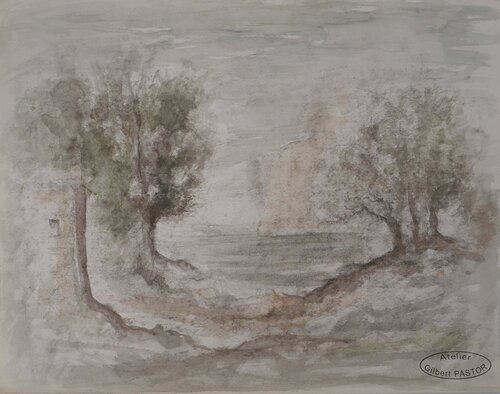 Trois arbres sur la rive Gilbert Pastor