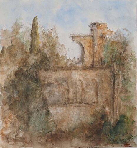 Ruine d'un mur entouré d'une forêt Gilbert Pastor