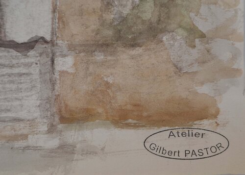 Escalier menant à un passage  di Gilbert Pastor, Opera su carta in vendita su Singulart
