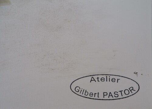 Village dans les montagnes  de Gilbert Pastor, Obra en papel a la venta en Singulart