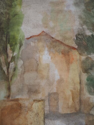 La Maisonnette  par Gilbert Pastor, Œuvre sur papier en vente sur Singulart