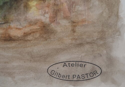 Vision d'une falaise sous la lumière du matin di Gilbert Pastor, Opera su carta in vendita su Singulart