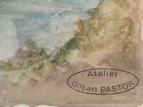 Reflet du pont vouté di Gilbert Pastor, Opera su carta in vendita su Singulart