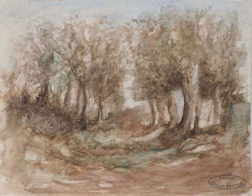 Sentier en forêt à la tombée de la nuit  Gilbert Pastor