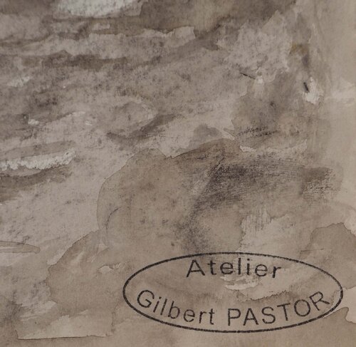 Sortir du Sous-bois durant la nuit  van Gilbert Pastor, Werk op papier te koop op Singulart