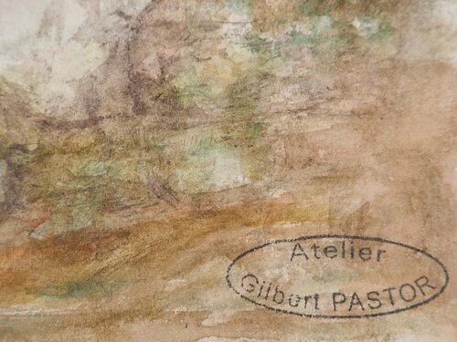 Sentier orageux  by Gilbert Pastor, Work on Paper for Sale on Singulart
