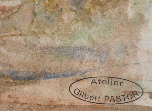 Vision floue sur le bord de mer de Gilbert Pastor, Obra en papel a la venta en Singulart