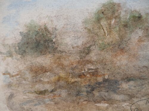 Brouillard dissimulant les arbres  van Gilbert Pastor, Werk op papier te koop op Singulart