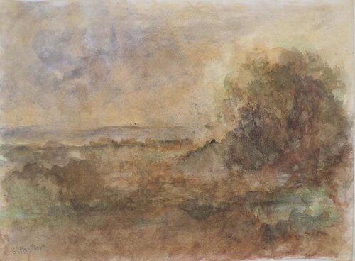 Coucher de soleil derrière une forêt Gilbert Pastor