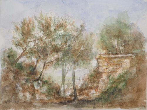 Ruine entourée d'arbres  Gilbert Pastor