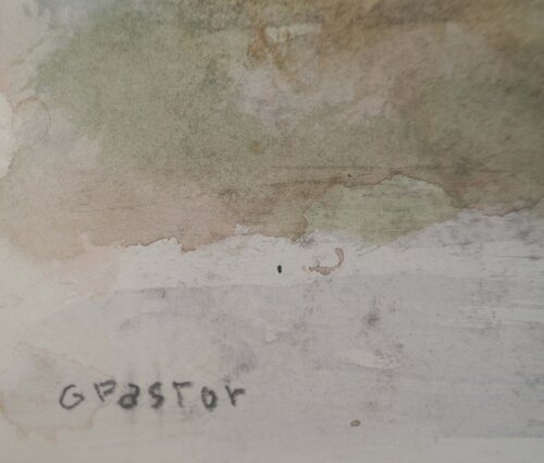  Vue sur une falaise di Gilbert Pastor, Opera su carta in vendita su Singulart