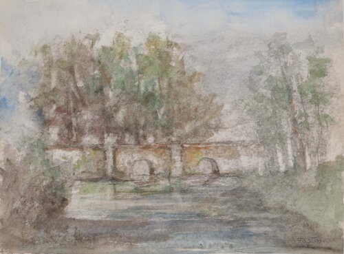 Pont à voûte sous le brouillard Gilbert Pastor