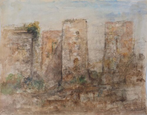 Immeubles dans la nature de Gilbert Pastor, Obra en papel a la venta en Singulart