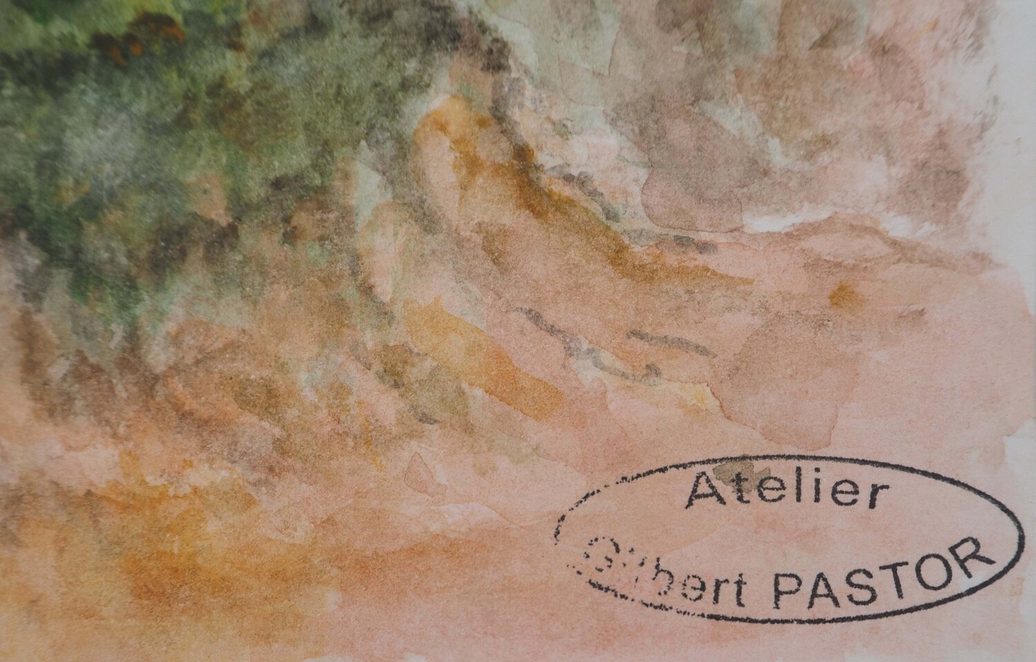Collines au-début de journée  Gilbert Pastor Werk auf Papier zu verkaufen