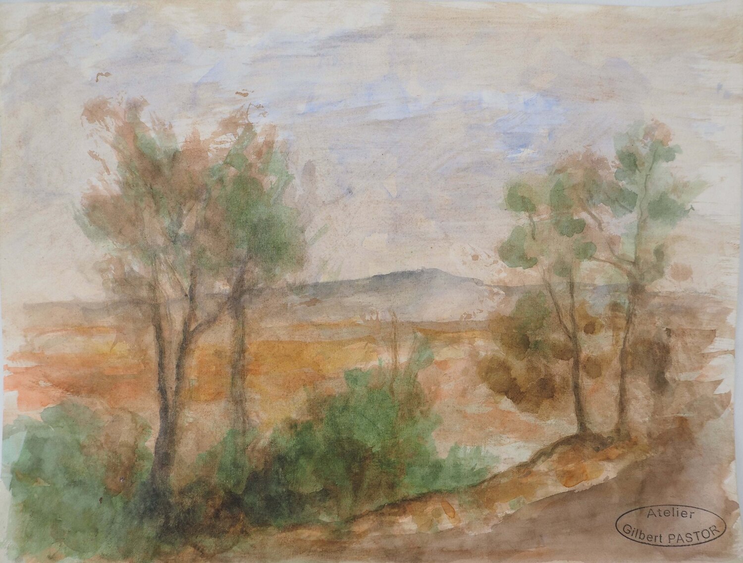 Plaine en Automne Gilbert Pastor Obra en papel en venta