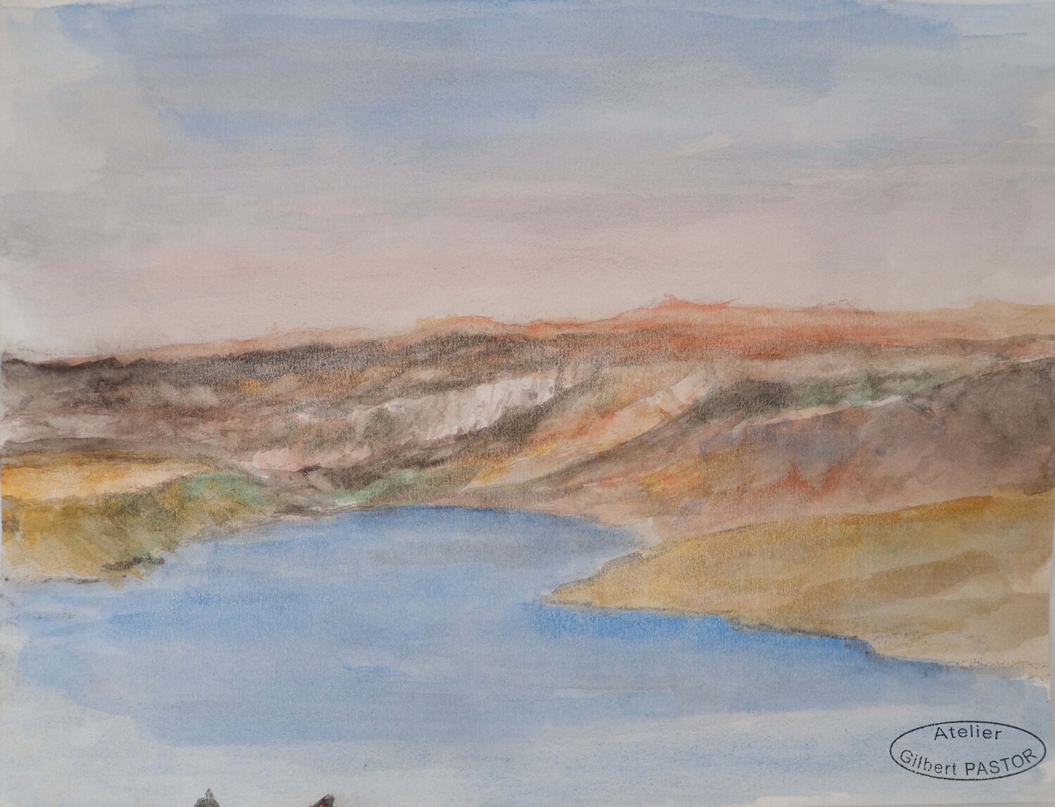 Côte en début de journée  Gilbert Pastor Work on Paper for sale