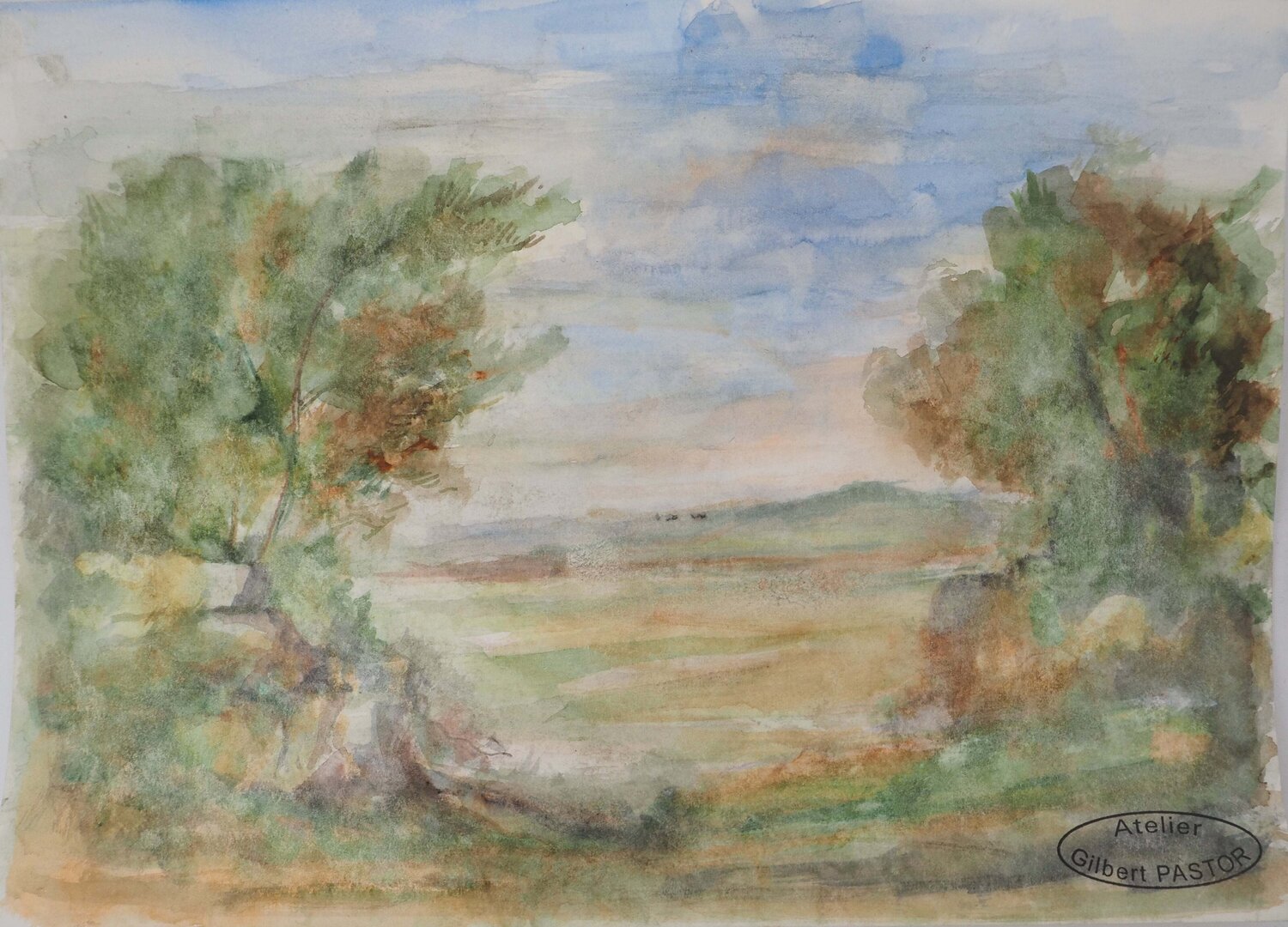 Vision d'Automne en Montagne Gilbert Pastor Œuvre sur papier à vendre