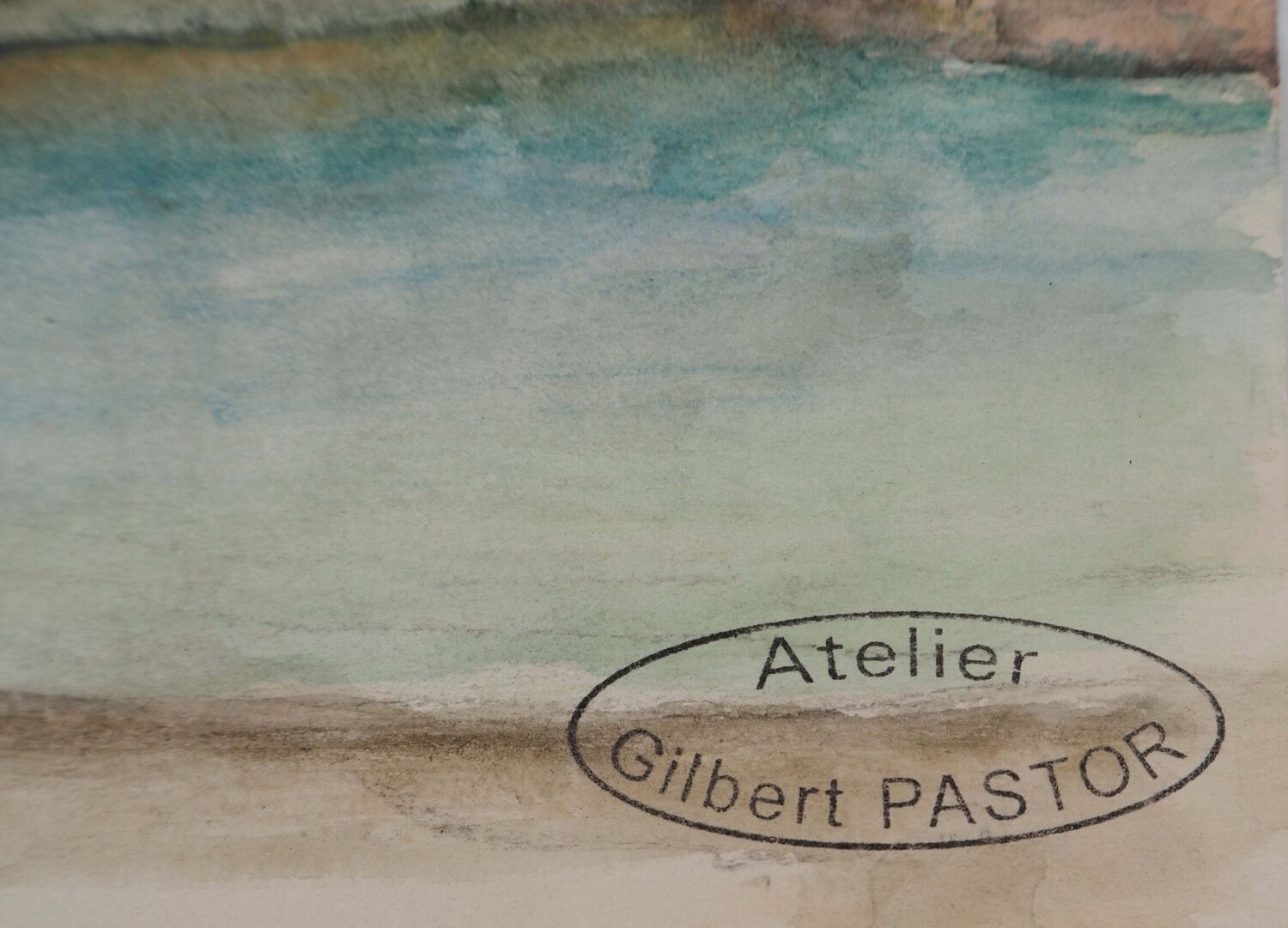 Lac entouré de Montagnes  Gilbert Pastor Werk auf Papier zu verkaufen
