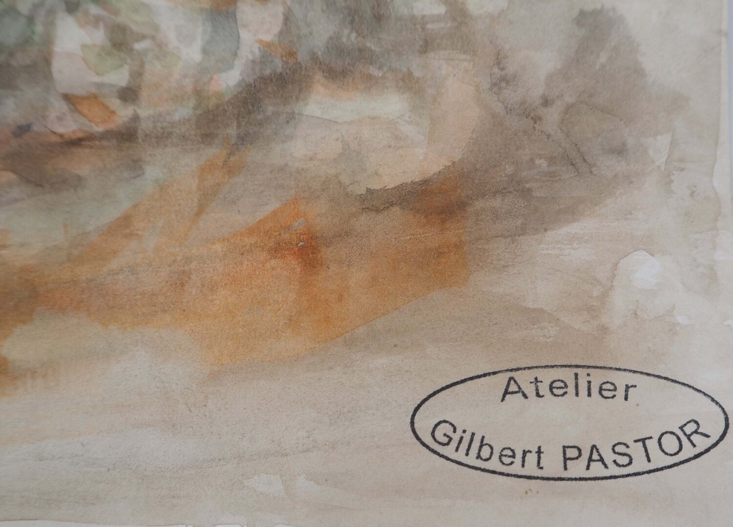 Chemin entre les arbres  Gilbert Pastor Opera su carta in vendita