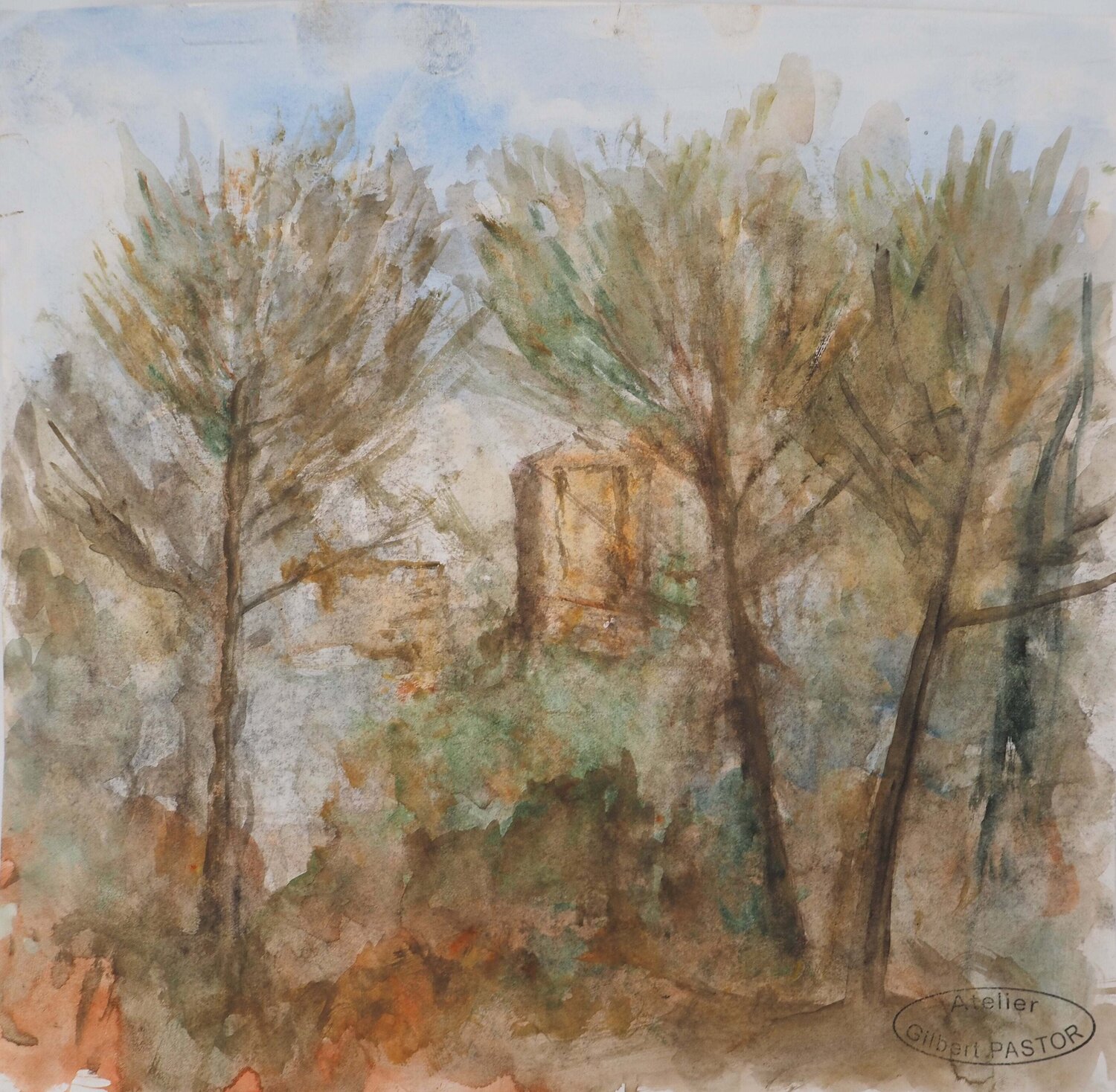 Repos dans la nature  Gilbert Pastor Obra en papel en venta