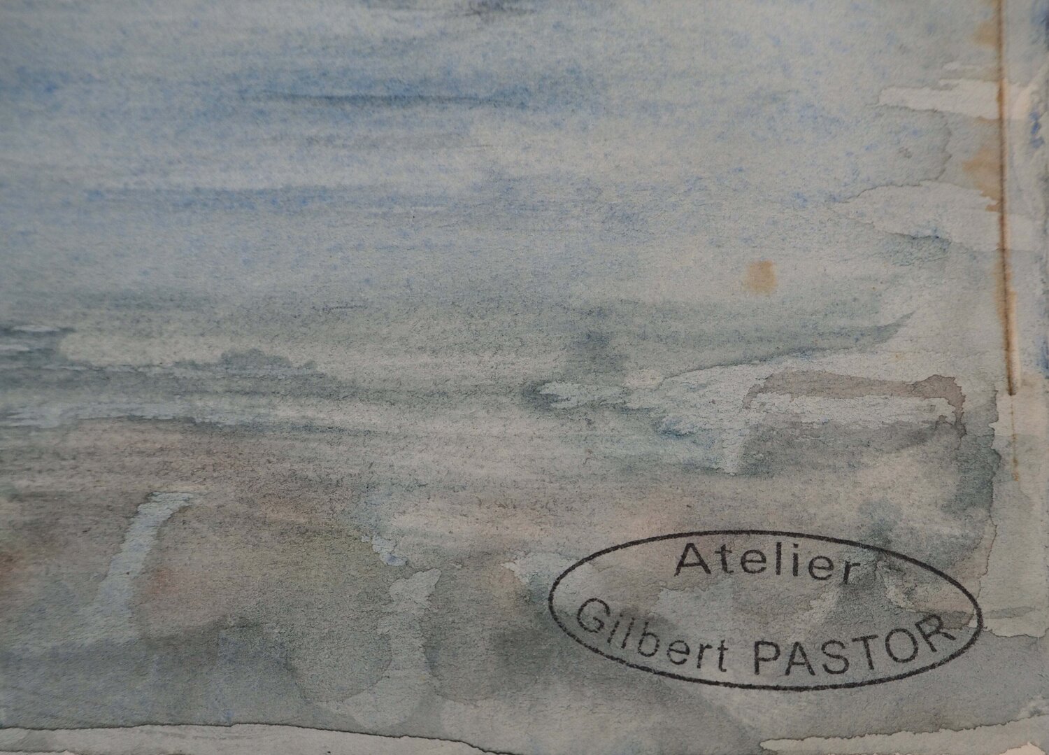 Matin au bord du lac  Gilbert Pastor Opera su carta in vendita