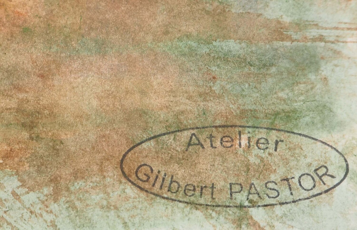 La mer encadrée par deux arbres  Gilbert Pastor Werk auf Papier zu verkaufen