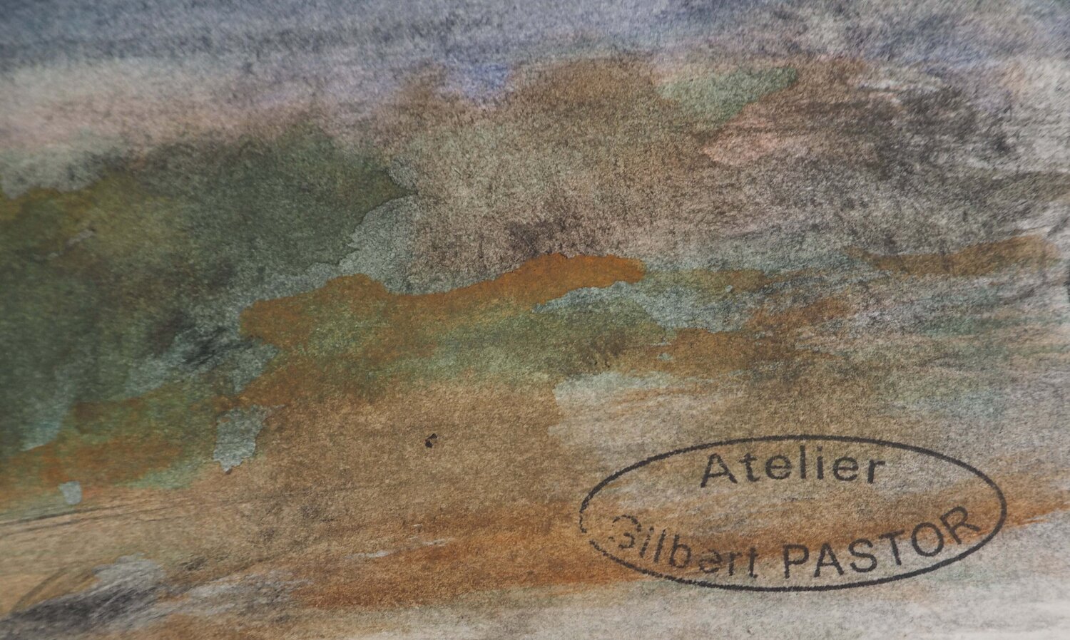 Terre à l'horizon  Gilbert Pastor Opera su carta in vendita