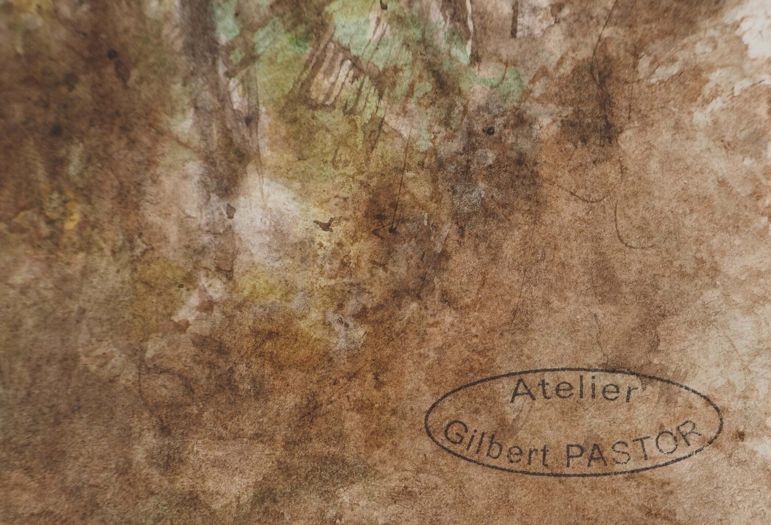 Forêt sous la nuit tombante  Gilbert Pastor Opera su carta in vendita