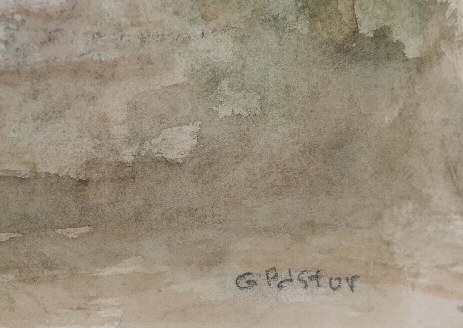 Ruine dans la végétation  Gilbert Pastor Opera su carta in vendita