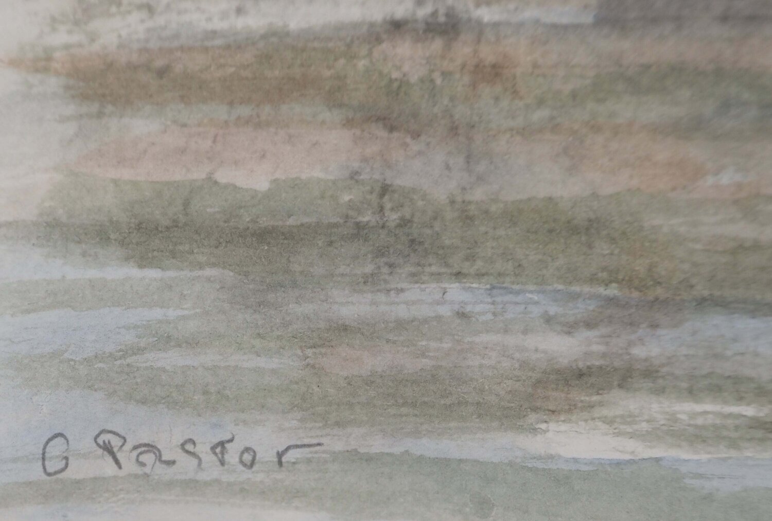 Bord de rivière  Gilbert Pastor Opera su carta in vendita