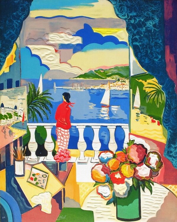 French Riviera - Cannes, femme à la fenêtre Jean-Claude Picot
