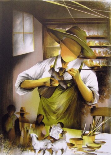 Métiers - Le santonnier par Raymond Poulet, Édition en vente sur Singulart