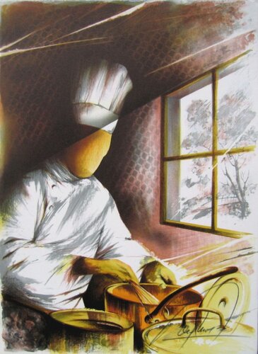 Métiers - Le patissier von Raymond Poulet, Druck kaufen auf Singulart
