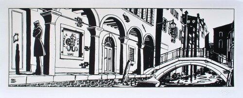 Corto Maltese à Venise de nuit, Sérigraphie originale signée by Hugo Pratt, Print for Sale on Singulart