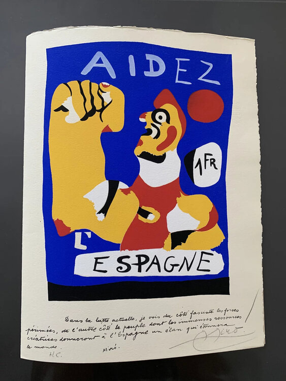 Aidez l'Espagne Joan Miró
