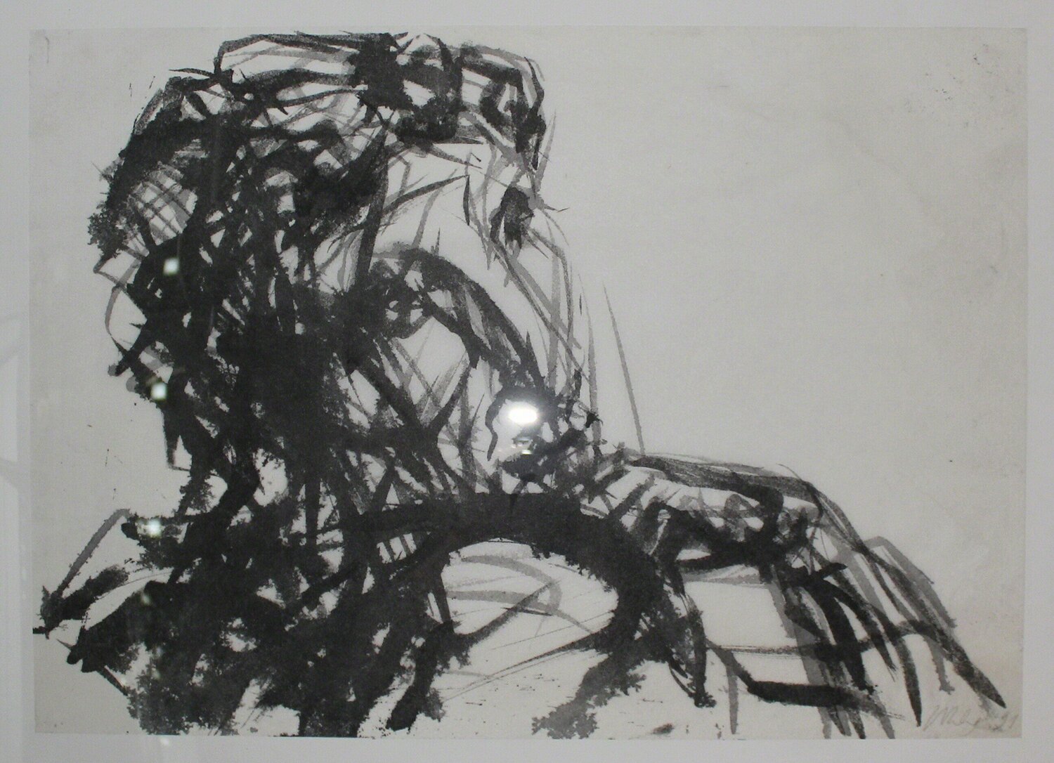 Studie Kopf und Hand Max Uhlig Dipinto originale in vendita