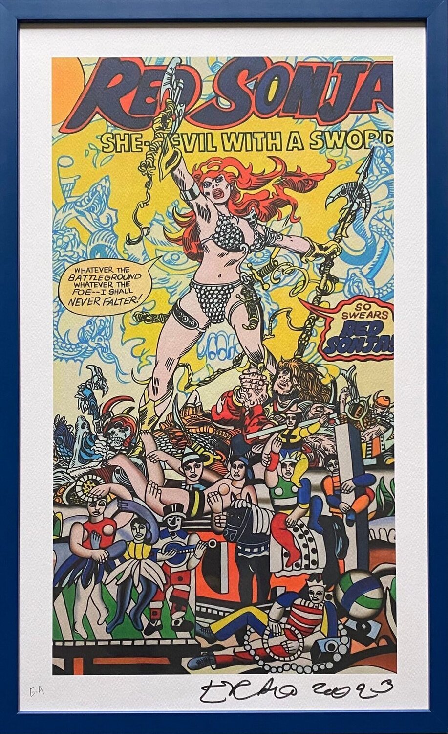 Hommage à Fernand Léger (Red Sonja) Erró Erró Druck zu verkaufen