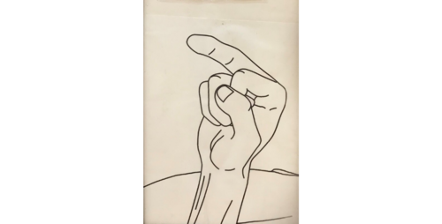 Giving the finger di Ai Weiwei, Opera su carta in vendita su Singulart