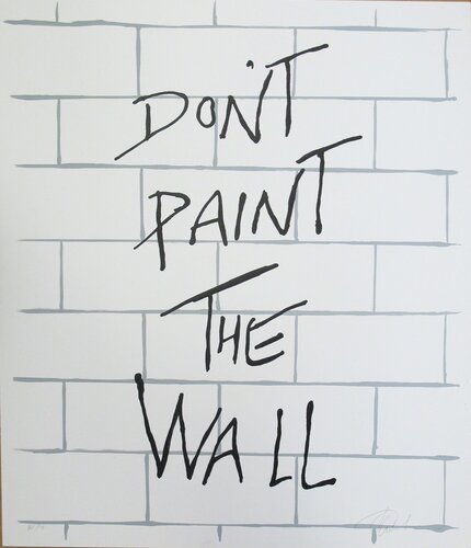Don't Paint The Wall - Acrylic Screen Print on Paper van Plastic Jesus, Schilderij te koop op Singulart