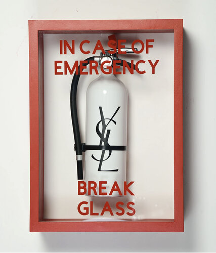 In Case of Emergency Break Glass YSL Luxury Brand Edition Fire Extinguisher van Plastic Jesus, Andere media te koop op Singulart