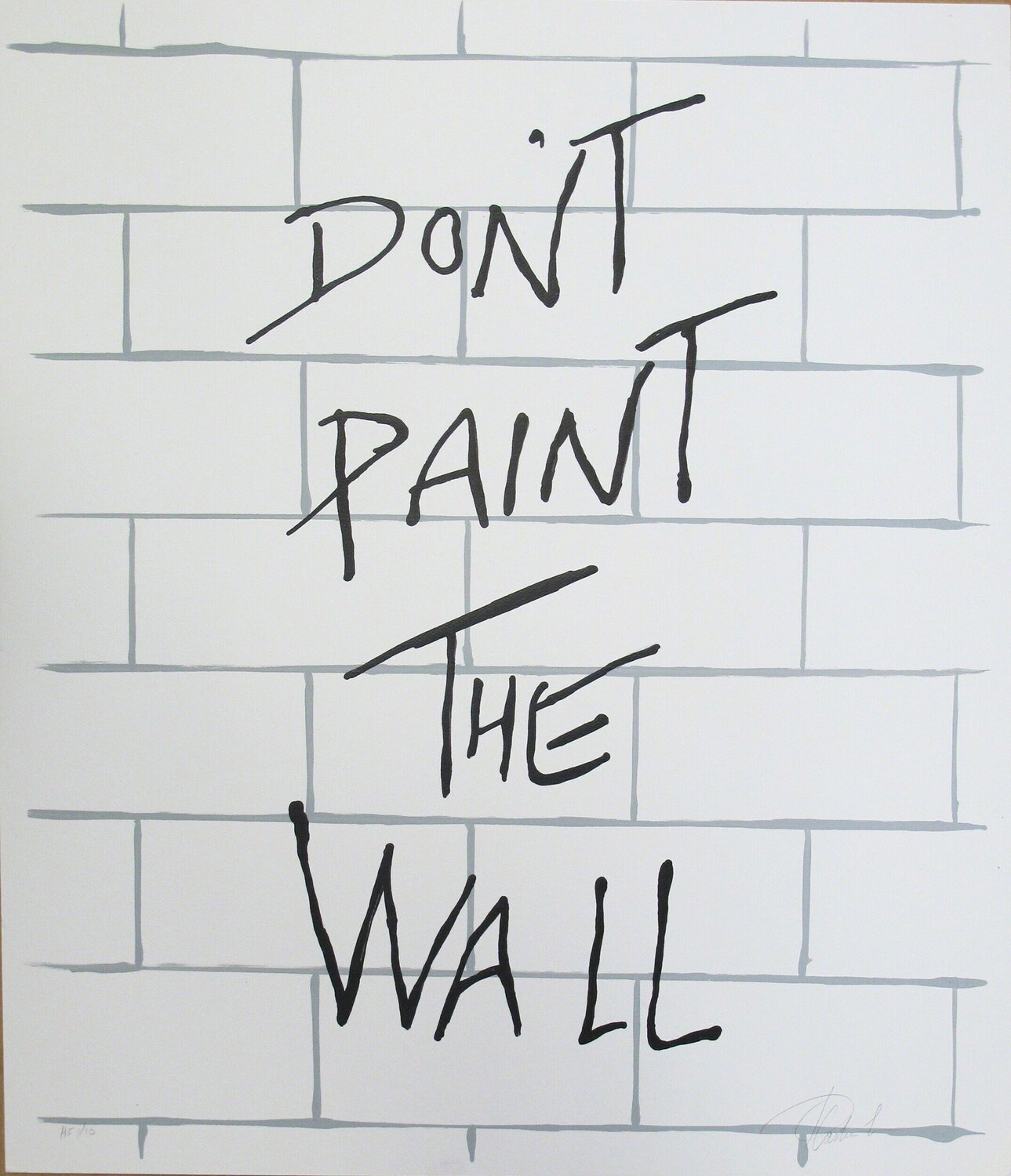 Don't Paint The Wall - Acrylic Screen Print on Paper Plastic Jesus Originalgemälde zu verkaufen